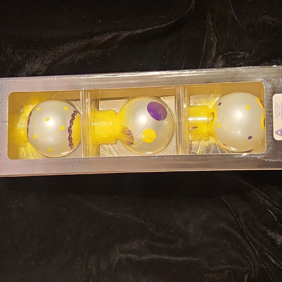 Set of 3 LSU Glass Ball Ornaments - Picture 5 of 5